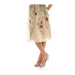 Anthropologie Viola Skirt Silk Cotton Floral